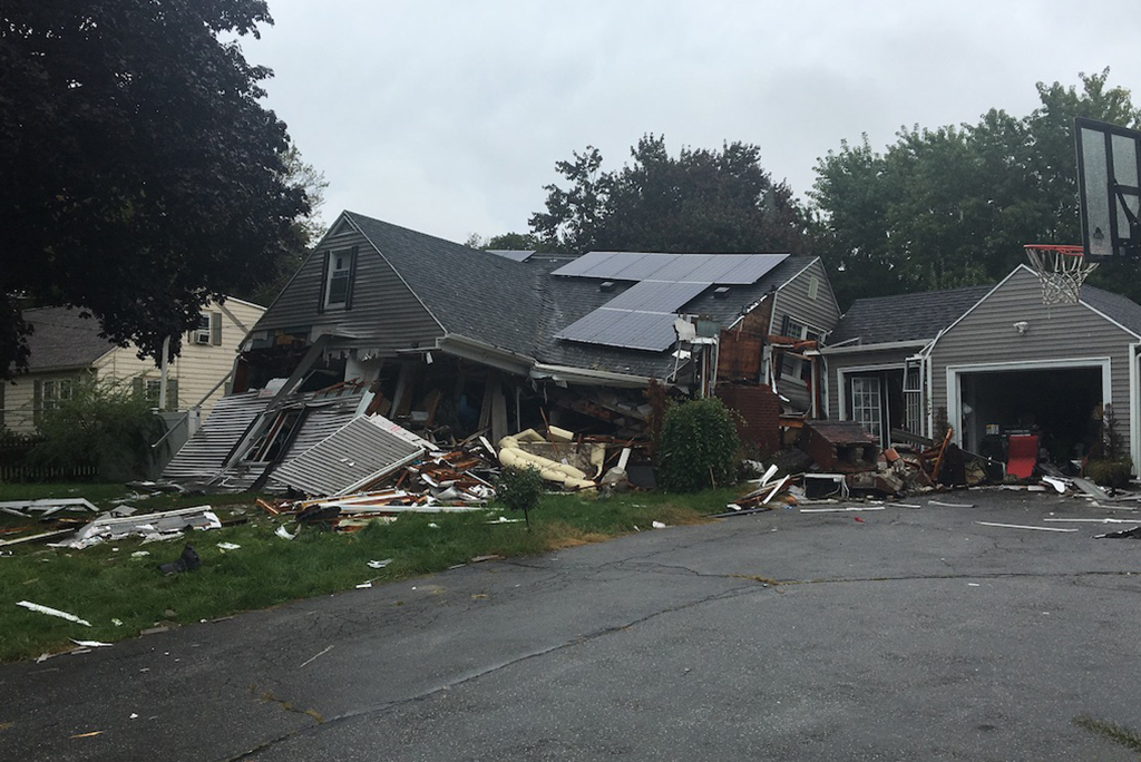 A house affected by the Gas explosions in the Merrimack Valley 
