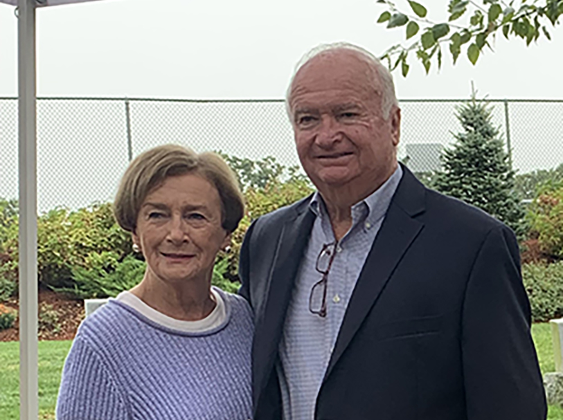 Mr. and Mrs. Paul Ahern smiling